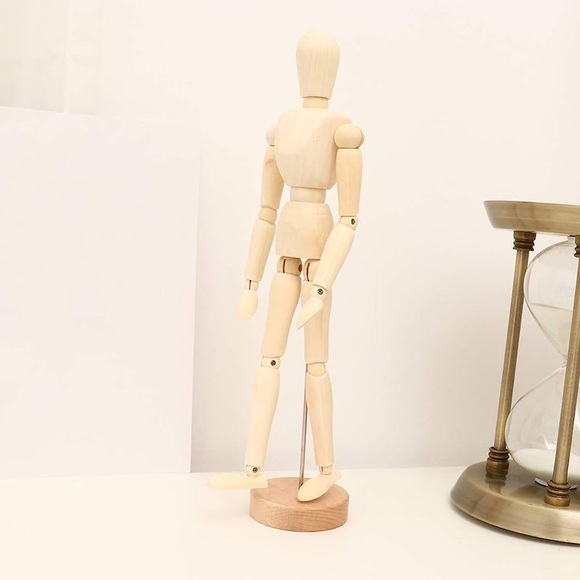 Toyvian 12 Inches Wooden Movable Joint Model 3D Aesthetic Joint Puppet Doll - Picture 9 of 10